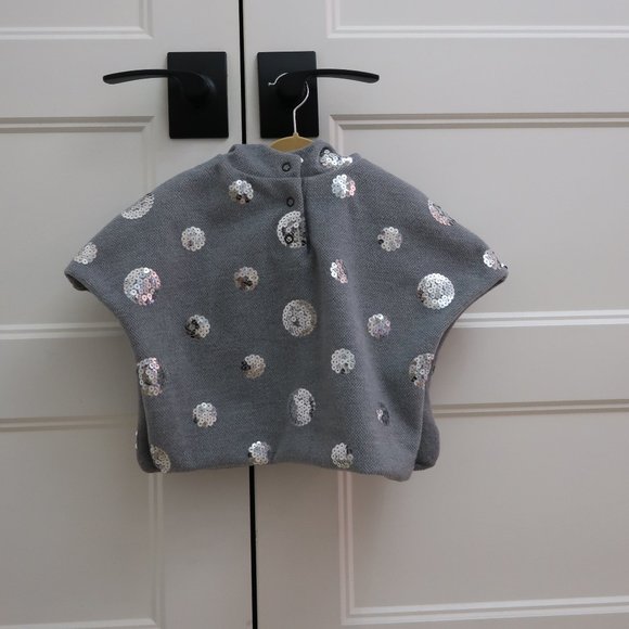 Lally Mally Girls Sequined Cape Poncho - 18 Months - Picture 1 of 5